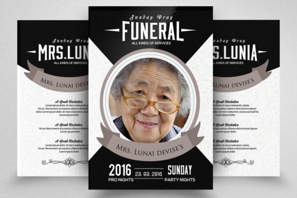 Download Funeral &amp; Memorial 2 Sided Flyer - Flyer Collection
