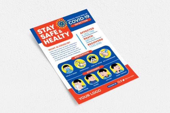 Download Stay Safe &amp; Health Flyer Print Templates - Flyer Collection